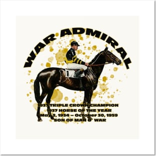 Famous Racehorses - War Admiral 1937 Triple Crown Champion Posters and Art